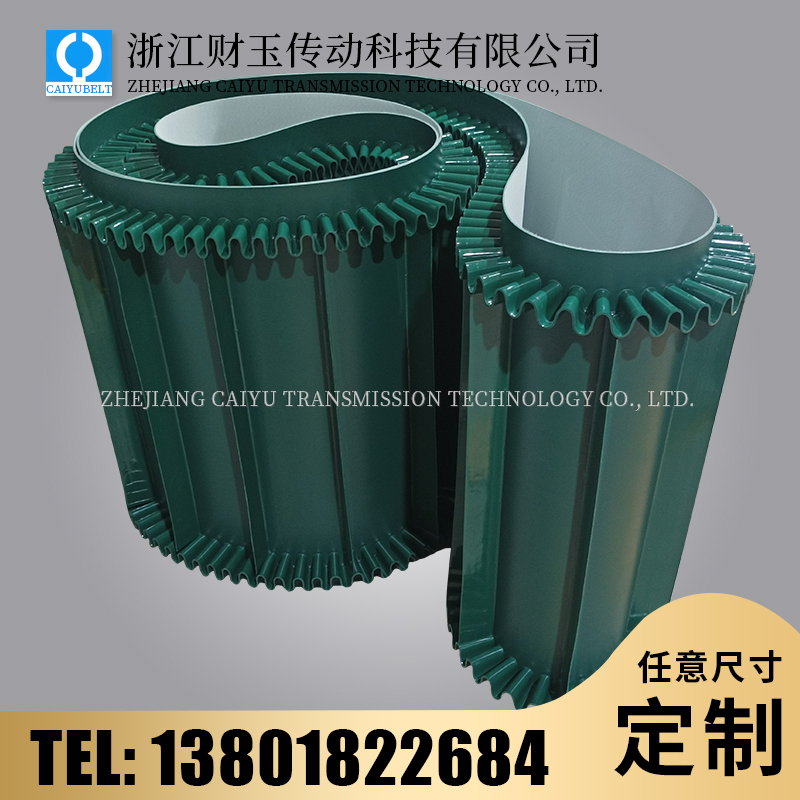 PU墨绿色裙边带